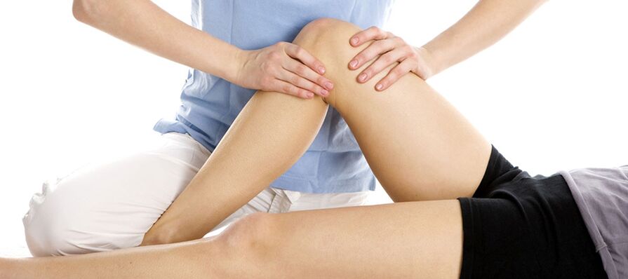 Procedimento de massagem para artrose da articulação do joelho
